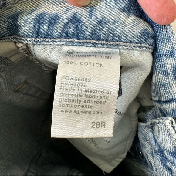 AG Adriano Goldschmied Kinsley High Rise Pop Crop Jeans  Button Fly Women’s 28 - Picture 9 of 11